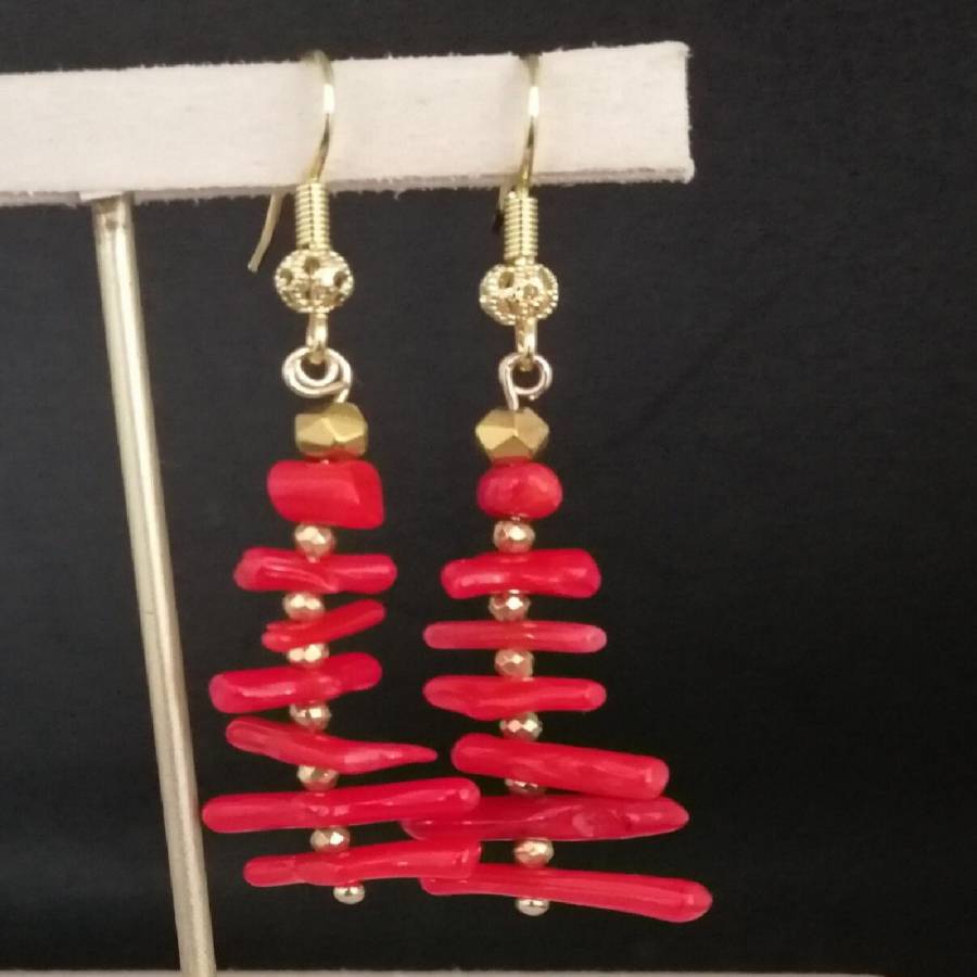 Women Irregular Branch Red Cor - Tassel Earrings Boho recension och pris