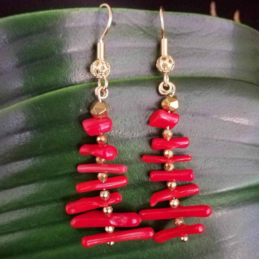 Women Irregular Branch Red Cor - Tassel Earrings Boho recension och pris