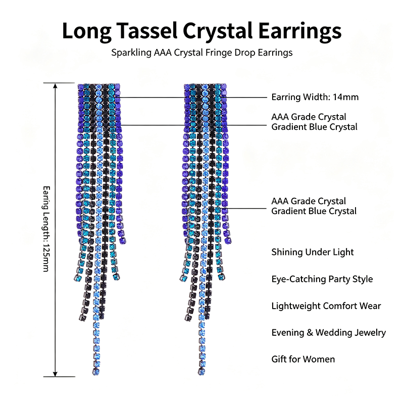 Women Long Tassel Dangle Earri - Women Accessories Dropshipping recension och pris