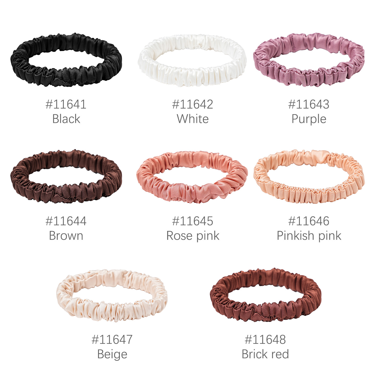 8PCS/Set 100% Pure Mulberry Si - Hair Tie Velvet recension och pris