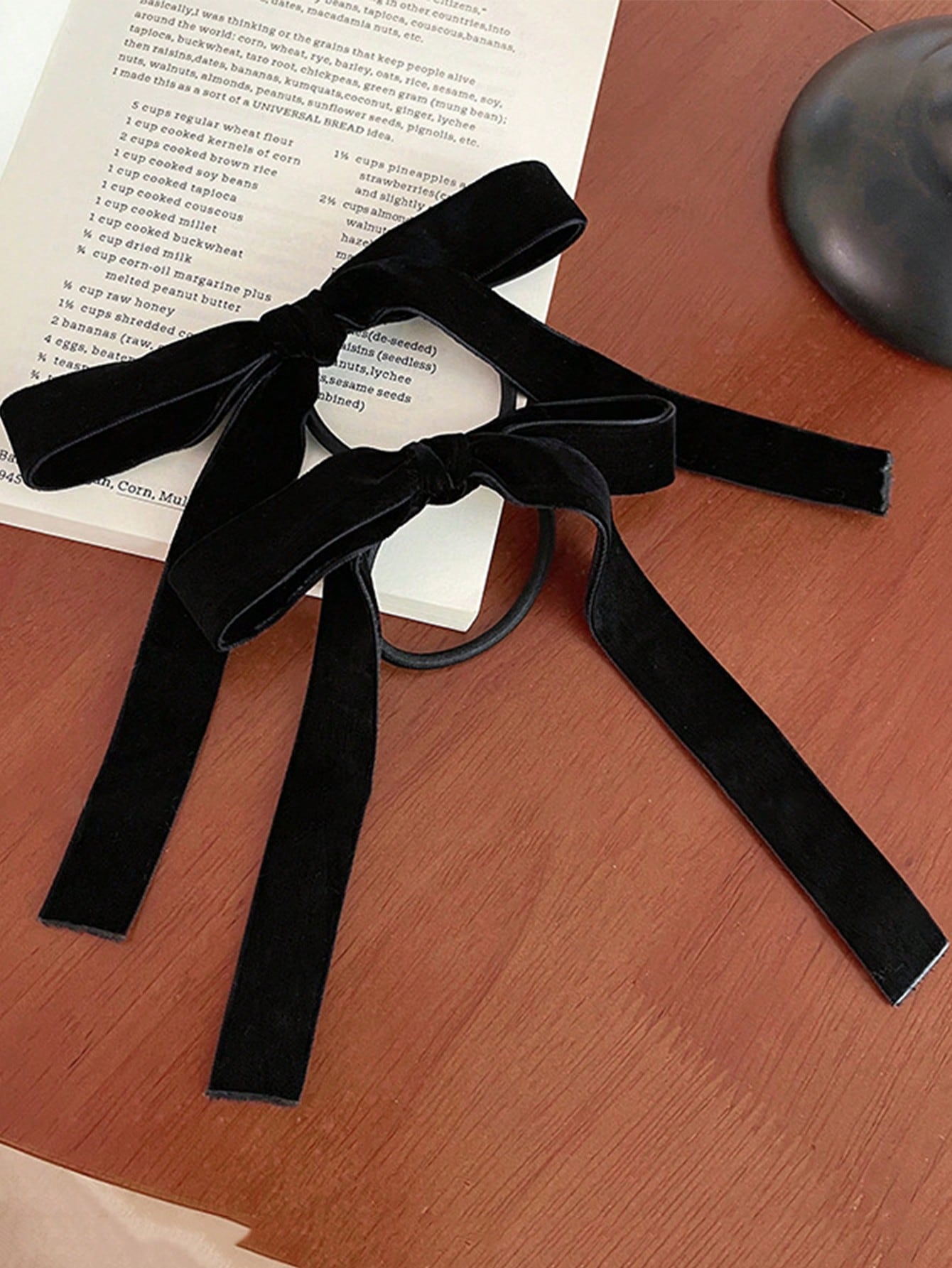 2/8pcs Fashion Black Velvet Bo - Hair Tie Velvet recension och pris