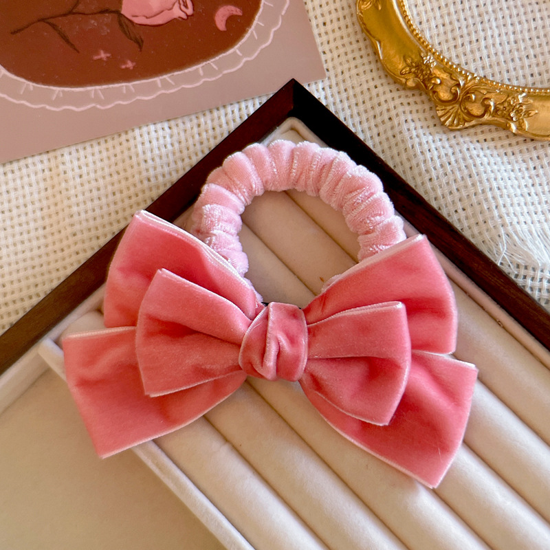 Cute Red Velvet Bow Hair Ties  - Hair Tie Velvet recension och pris
