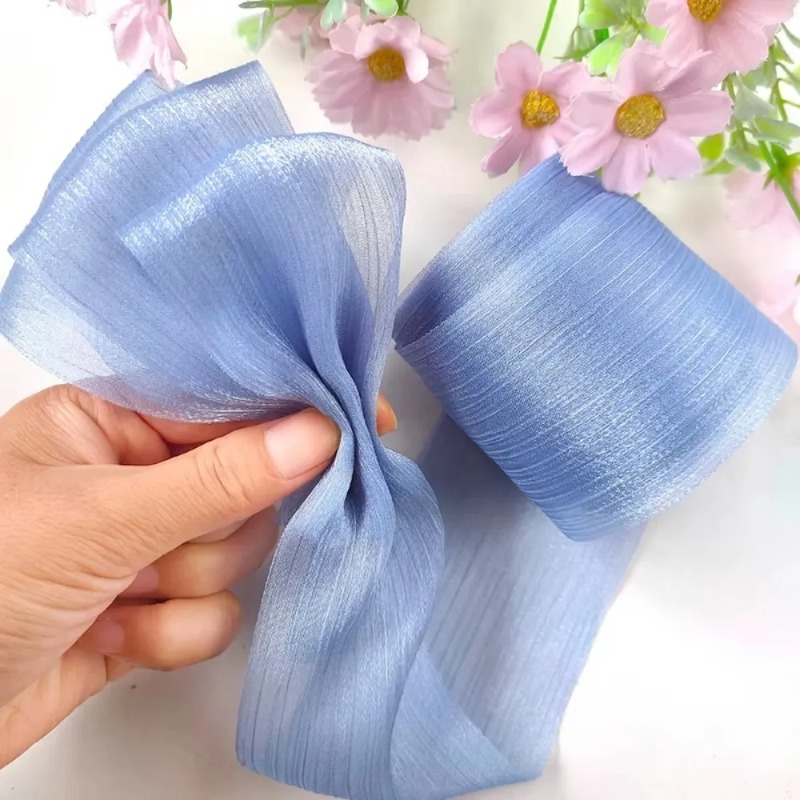 5M Pleated Chiffon Ribbon 6cm  - Women Accessories Bouquet recension och pris