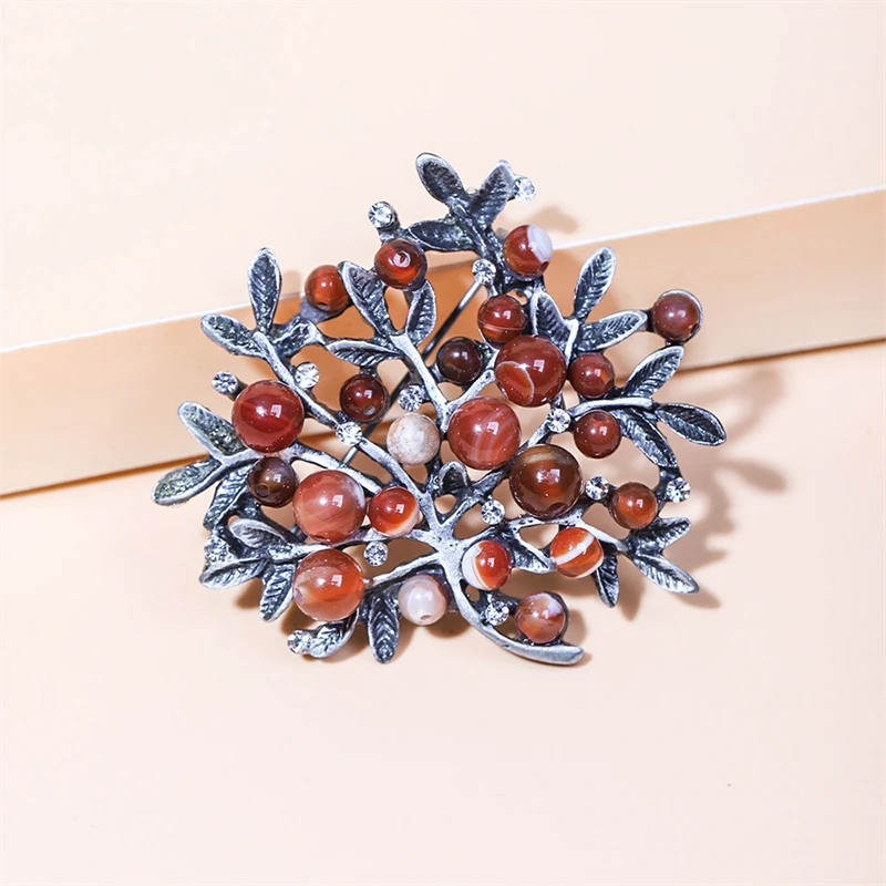 Red Rhinestone Trees Brooch Na - Women Accessories Bouquet recension och pris