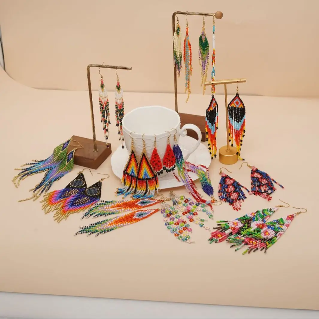 Beaded earrings Tassel Origina - Tassel Earrings Boho recension och pris