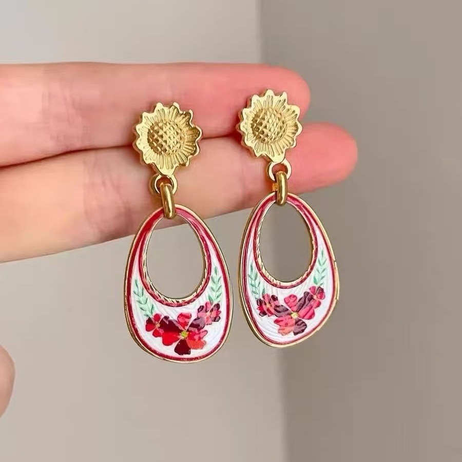 Ethnic Style Red Floral Patter - Women Accessories Dropshipping recension och pris