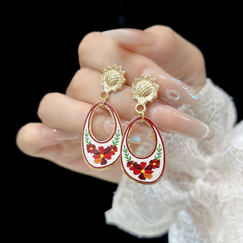 Ethnic Style Red Floral Patter - Women Accessories Dropshipping recension och pris