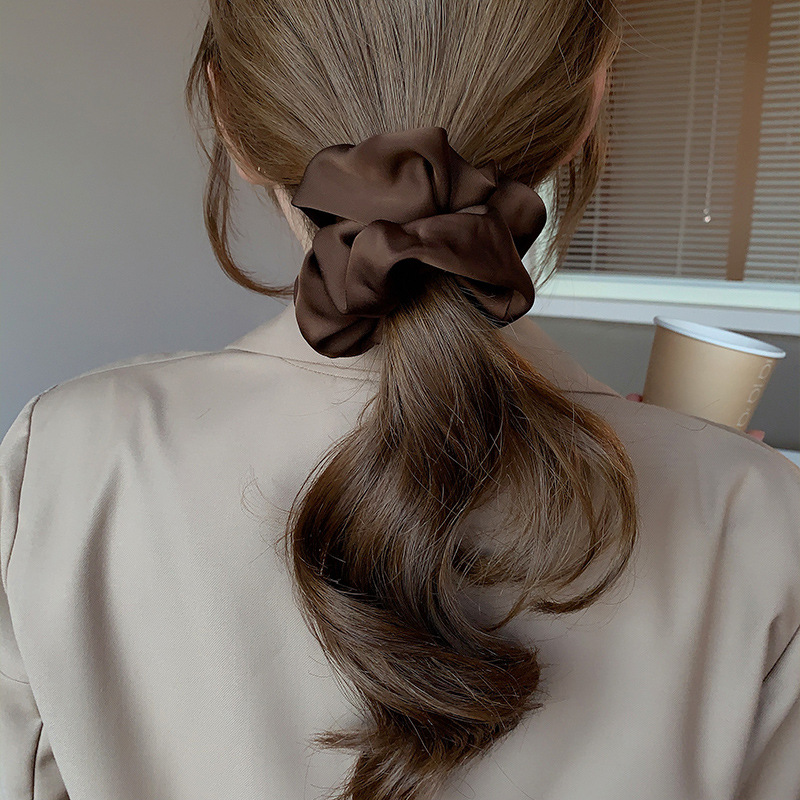 Korean Woman Big Elegant Silk  - Hair Tie Velvet recension och pris