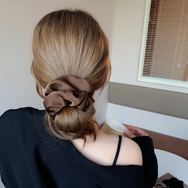 Korean Woman Big Elegant Silk  - Hair Tie Velvet recension och pris