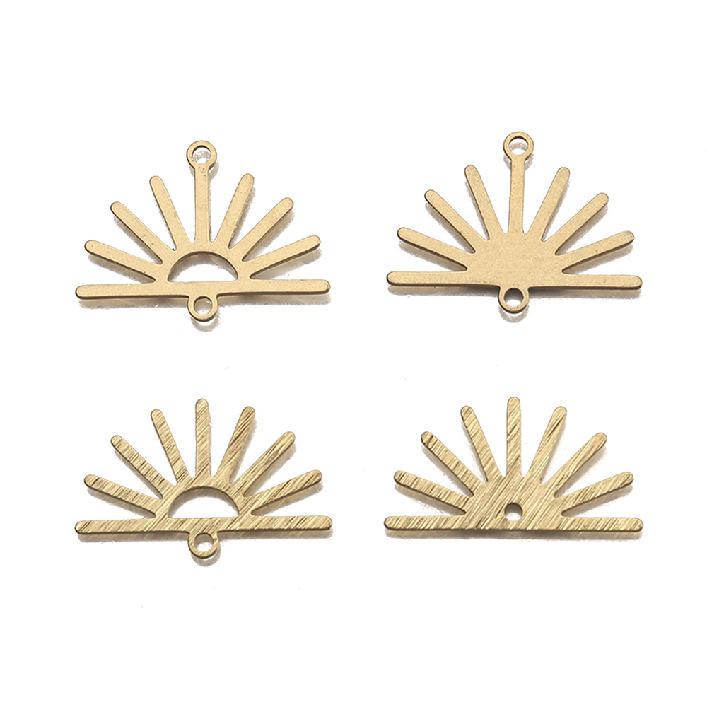 10Pcs Textured Raw Brass Half  - Tassel Earrings Boho recension och pris