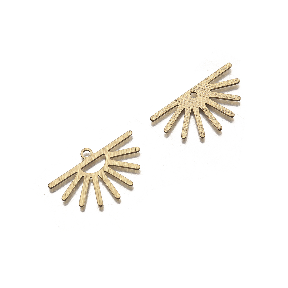 10Pcs Textured Raw Brass Half  - Tassel Earrings Boho recension och pris