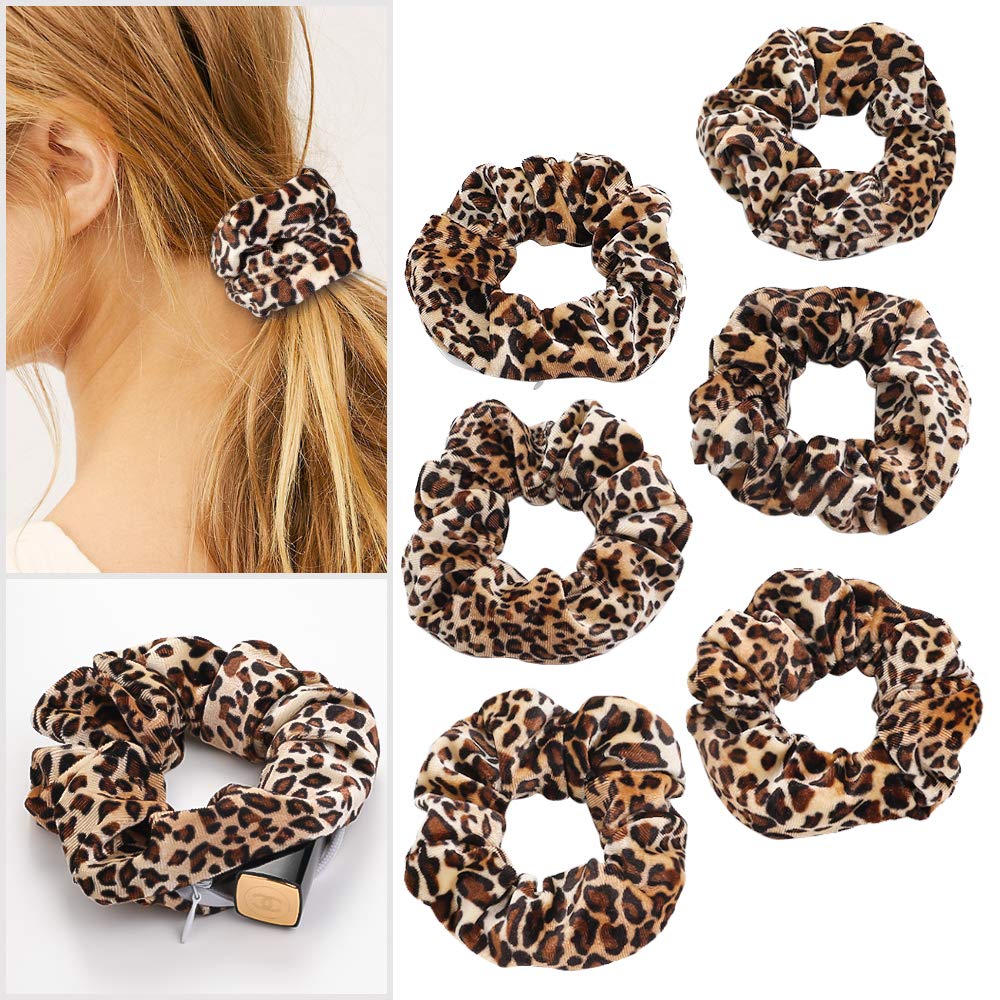 1/6Pcs Leopard Velvet Scrunchy - Hair Tie Velvet recension och pris
