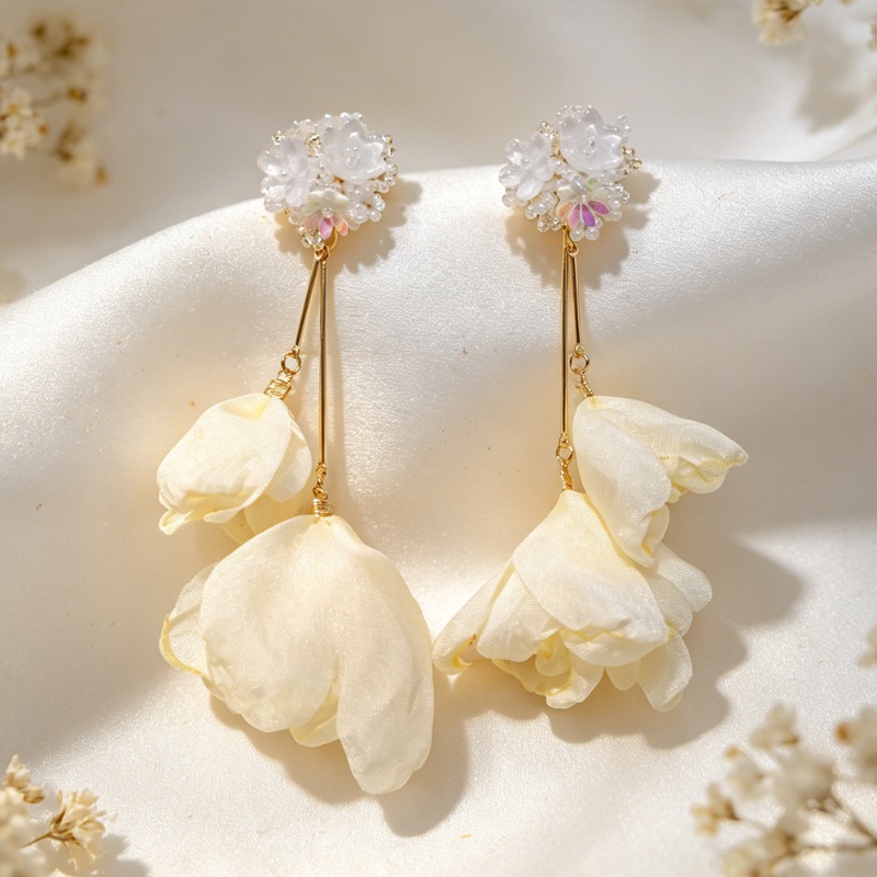 New Fashion Flower Tassel Clip - Tassel Earrings Boho recension och pris