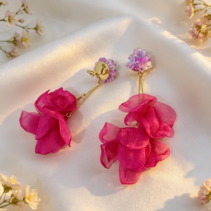 New Fashion Flower Tassel Clip - Tassel Earrings Boho recension och pris