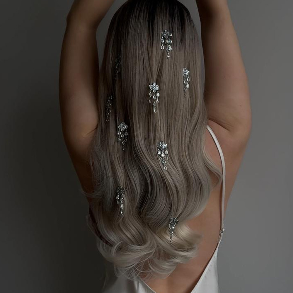 Diamond-encrusted Water Drop F - Women Accessories Dropshipping recension och pris