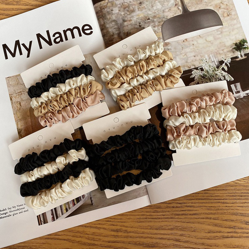 4PCS/Set Satin Silk Scrunchies - Hair Tie Velvet recension och pris