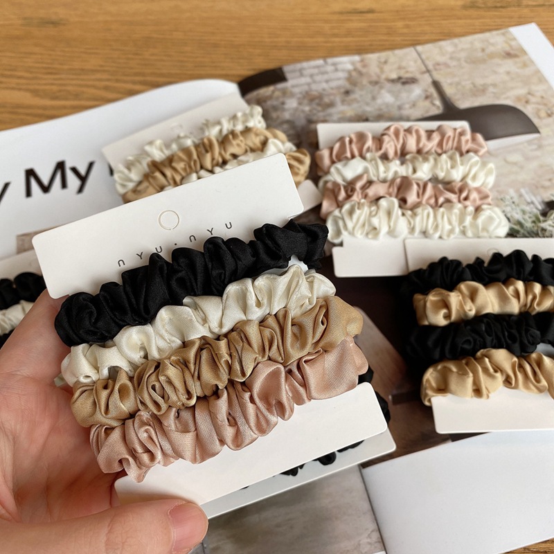 4PCS/Set Satin Silk Scrunchies - Hair Tie Velvet recension och pris