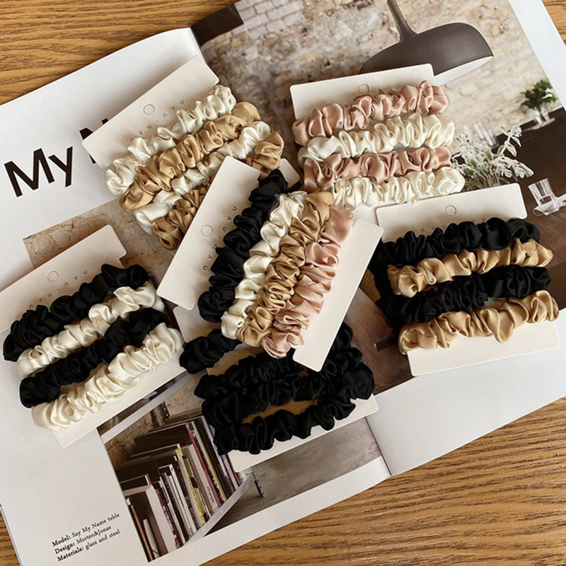4PCS/Set Satin Silk Scrunchies - Hair Tie Velvet recension och pris