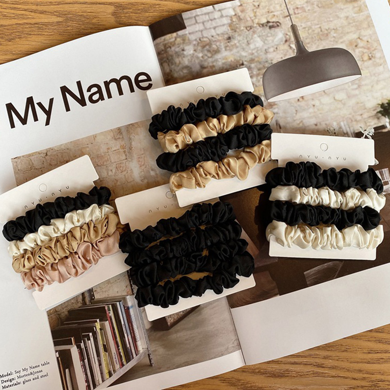 4PCS/Set Satin Silk Scrunchies - Hair Tie Velvet recension och pris
