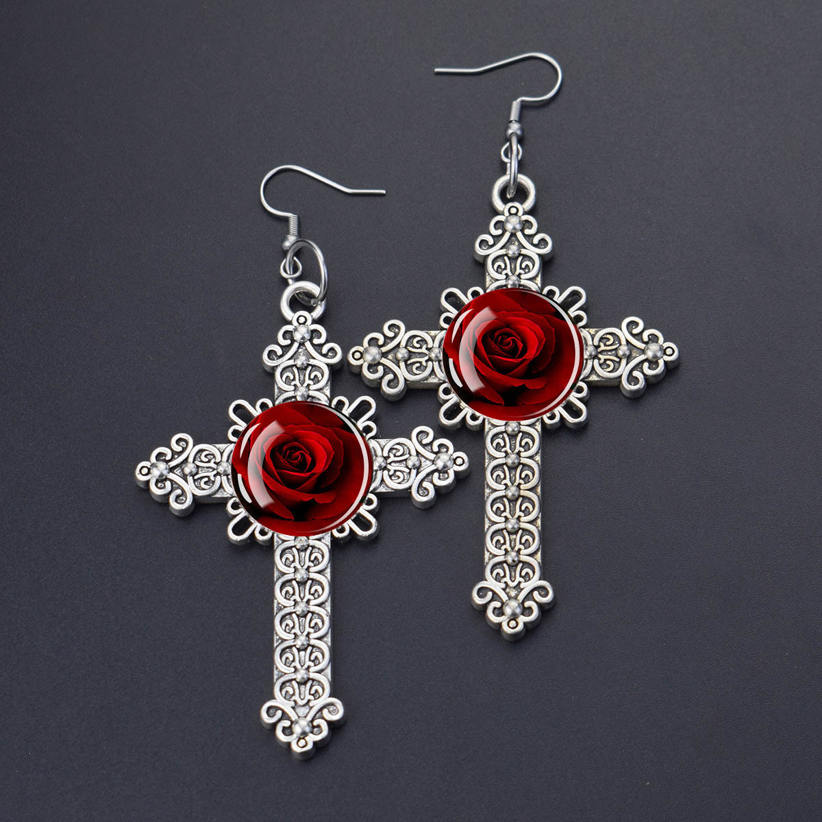 1pair Red Rose Pattern Bouquet - Women Accessories Bouquet recension och pris